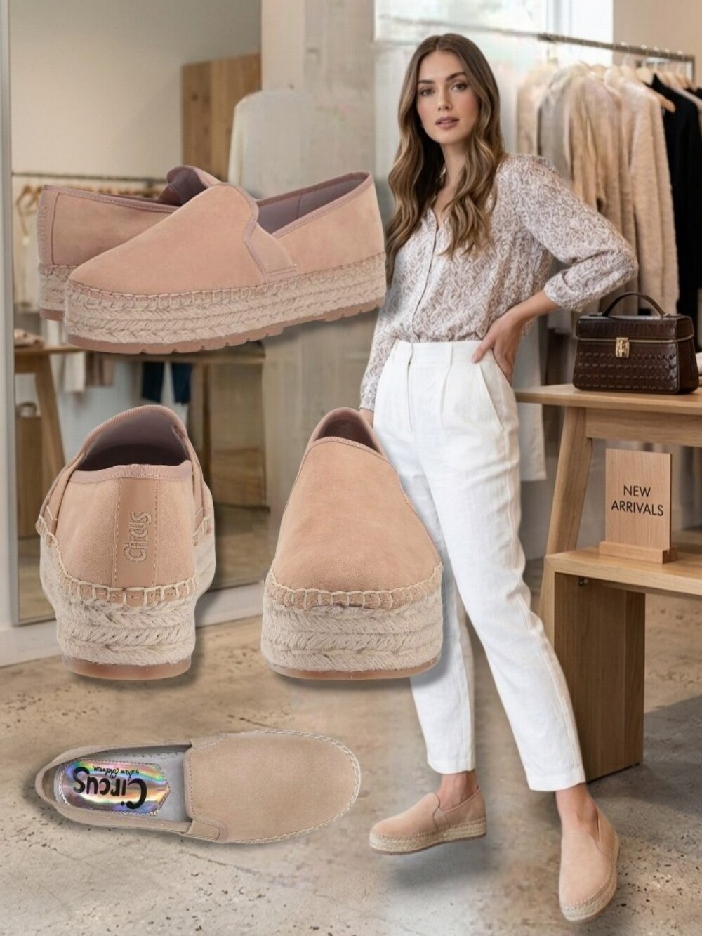 Circus By Sam Edelman Christina Slip-On Platform Espadrille Shoes Golden Caramel